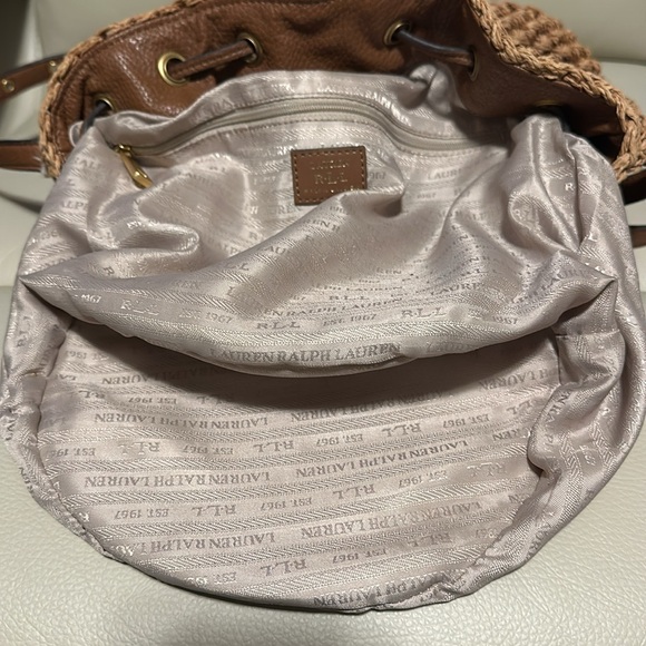 Ralph Lauren Tan Woven Bucket Bag - Picture 14 of 15
